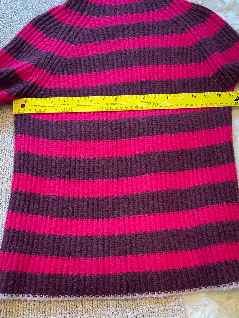 Anthropologie Maeve Stripe Wool & Yak Blend Turtleneck Sweater - size Medium - Picture 11 of 11